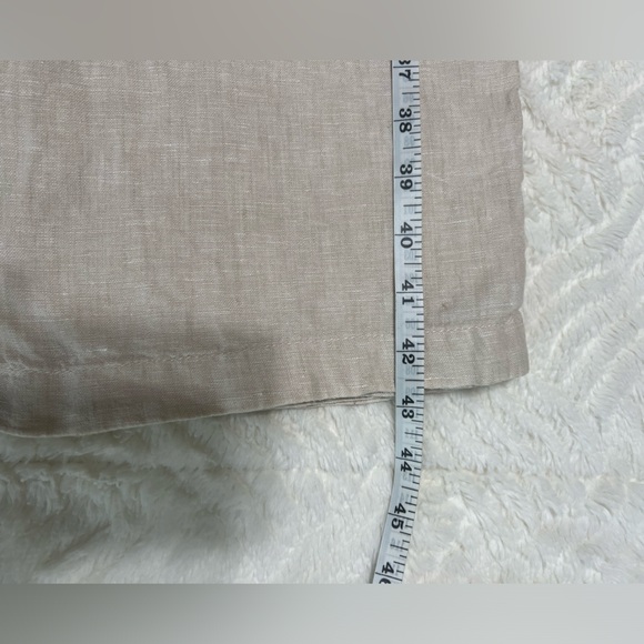 Club Room Luxury 100% Linen Pants Men’s XL Ivory Elastic Waist Drawstring 38x30 - Picture 10 of 10